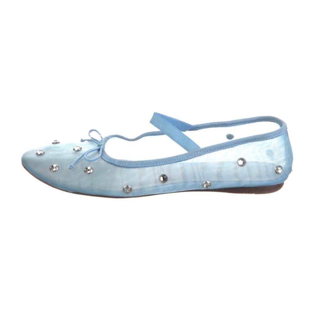 Loeffler Randall Leonie Blue Crystal Ballet Flats